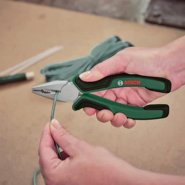 Bosch Hem och Trädgård - Set med 3 tänger (universell, lång näbb, diagonalt skärande, hållbara; ergonomiska)