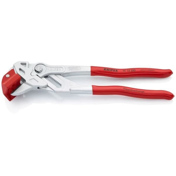 KNIPEX plattång - Krom - 250 mm - Med nos - Röd