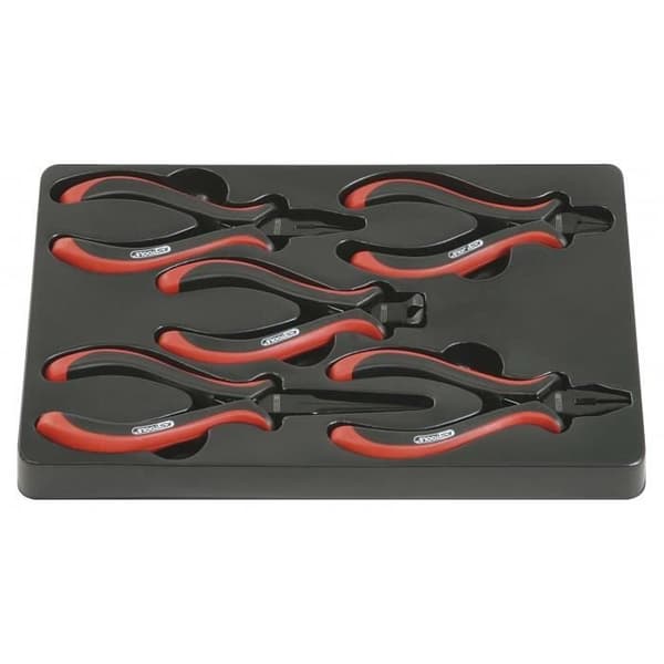 Elektronisk tångsats - KS TOOLS - 5 delar - Kromvanadin - Automatisk öppning