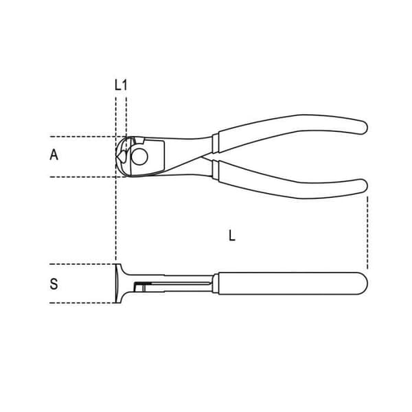 Klipp tång - BETA - 1088BM - 160mm - Bi-material - Lågt tryck