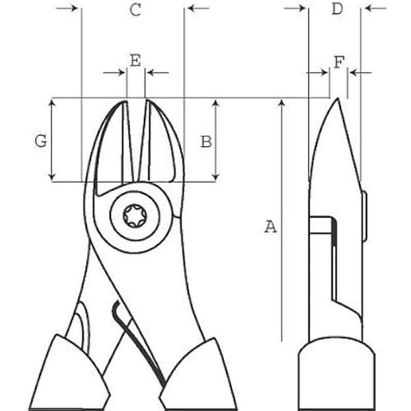 Pince - BAHCO - Avbitare 125Mm - Stål - Svart - Skärande