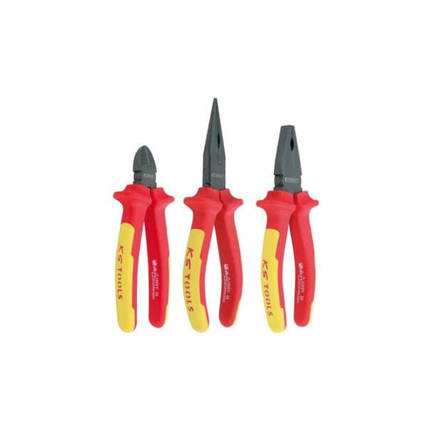 KSTOOLS Ergotorque isolerad tång - 3 st - Kromvanadin, stål - 175 mm - Röd