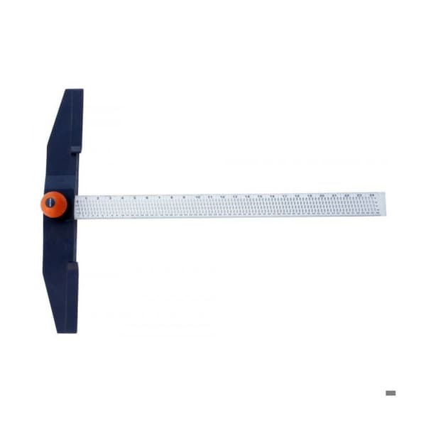 Skärregel för gipsskivor - EDMA - 620 mm - Grå - Elskydd