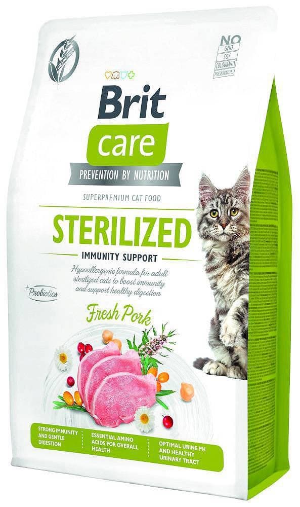 BRIT Care Grain-Free Sterilized Immunity - tør kattefoder - 7 kg