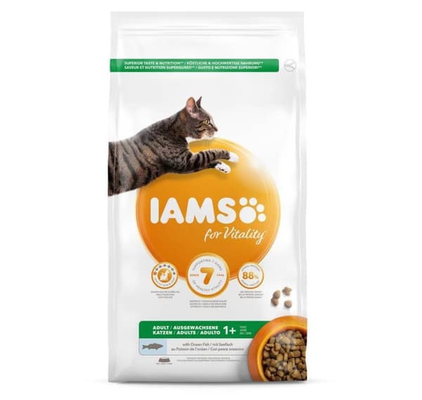 Komplett tørrfôr Voksen havfisk 10 kg for katter, Iams