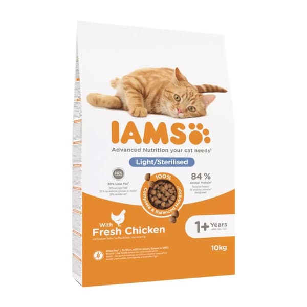 IAMS Advanced Nutrition Lätt/Steriliserad - torr kattmat - 10 kg