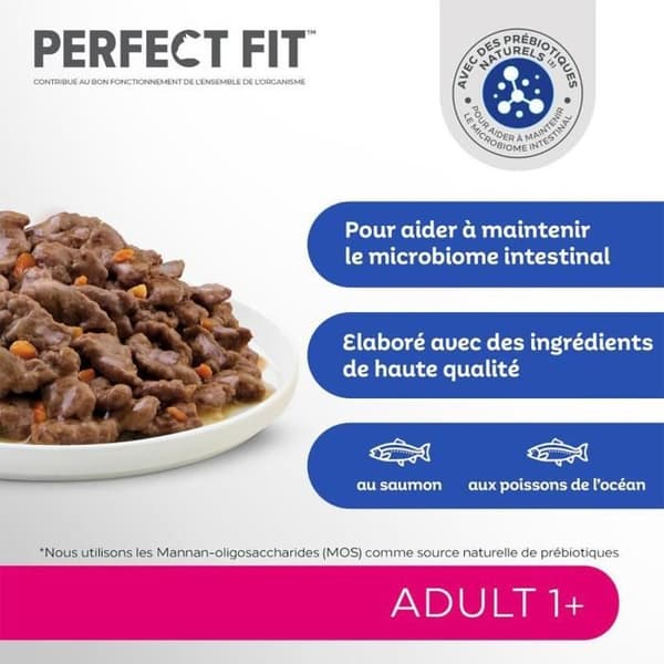 PERFECT FIT 52 färska påsar med fisksås för steriliserade vuxna katter 85g (13x4)