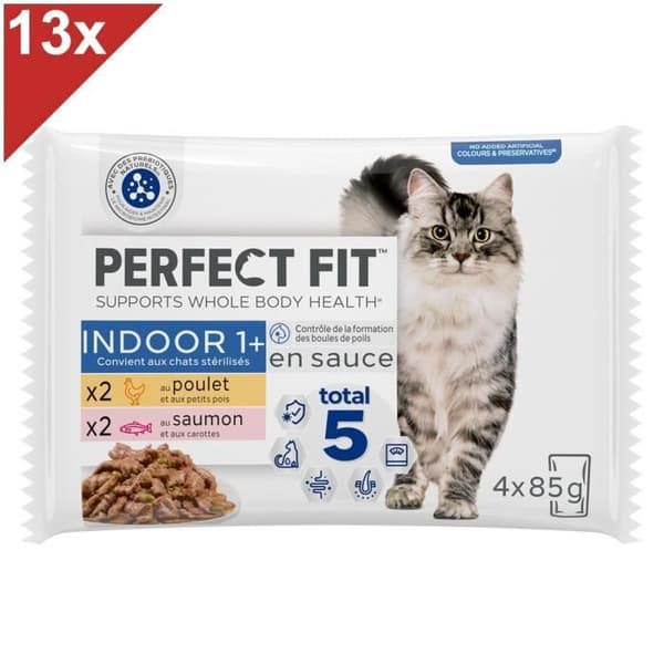 PERFEKT PASSFORM 52 färska påsar sås kyckling lax innekatt 85g (13x4)