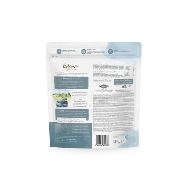 EDEN Vit fisk med sillkaviar - torr kattmat - 1,5 kg