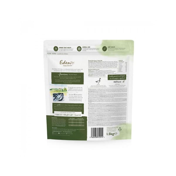 EDEN Duck & Sardin - torr kattmat - 1,5 kg
