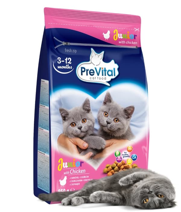 PREVITAL Junior Kyckling - torrfoder för katter - 950g