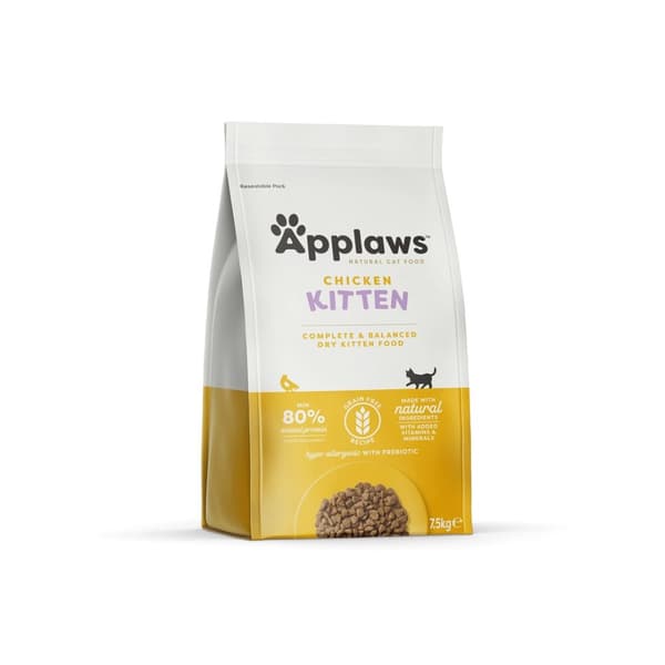 Applaws 5060122491396 torrfoder för katter 7,5 kg kattunge kyckling