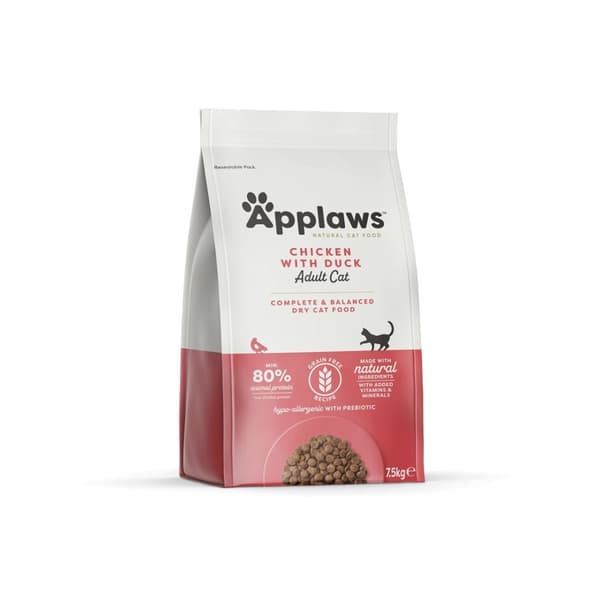 APPLAWS Katte Kylling og and - tørfoder til katte - 7,5 kg