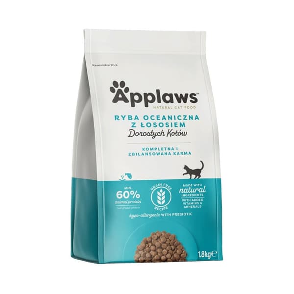 APPLAWS Adult Ocean Fish med lax - torrfoder för katter - 1,8 kg