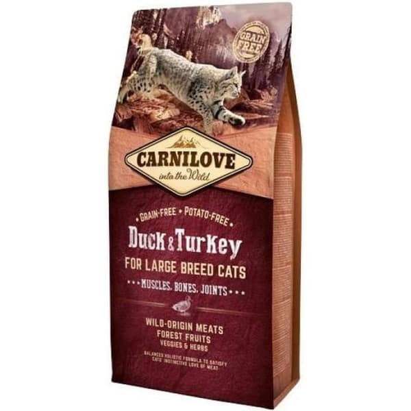 Carnilove Cat Vuxen stor ras Muskelben Leder Anka &amp; Kalkon.400 g