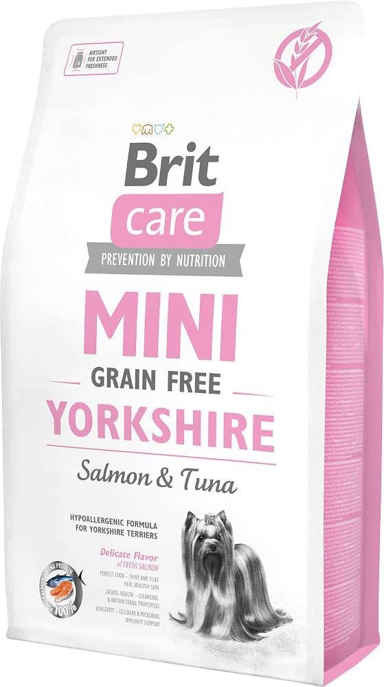 BRIT Care Mini Yorkshire Kornfri Laks med tun - tørt hundefoder - 2 kg