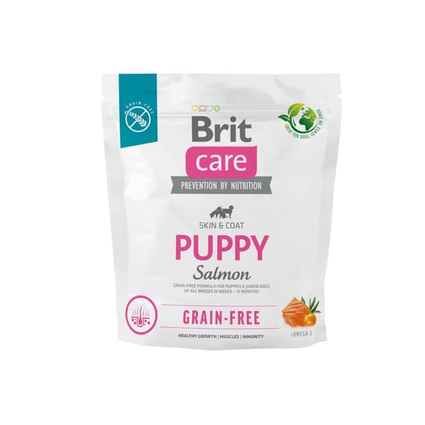 Tørfoder til hvalpe og unghunde af alle racer (4 uger - 12 måneder).Brit Care Dog Grain-Free Pu