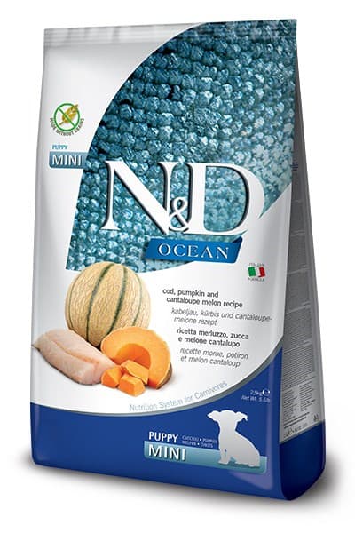 FARMINA N&D OCEAN DOG COD, PUMPKIN & KANTALOUPE MELONIN PUPPY MINI 800g