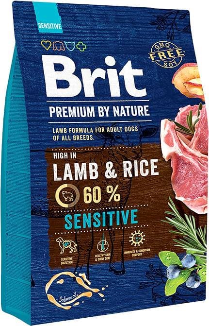 BRIT Premium by Nature Sensitive Lamb with ris - torr hundmat - 3 kg