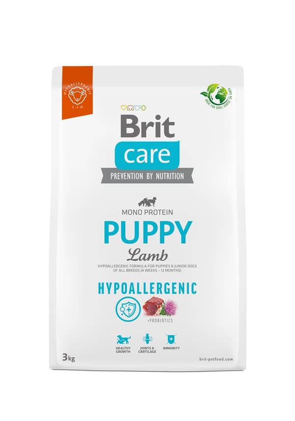 BRIT Care Hypoallergen Valp Lamm - torrfoder för hundar - 3 kg