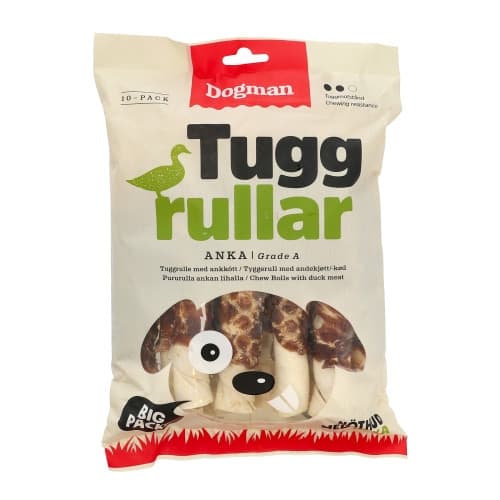 Tuggrullar Med Anka 10p Vit 17,5cm