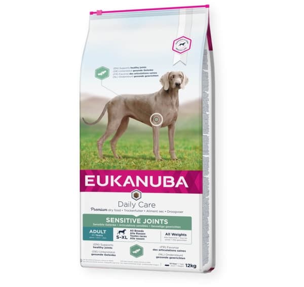 Vuxen kyckling för hundar med känsliga leder 12kg, Eukanuba