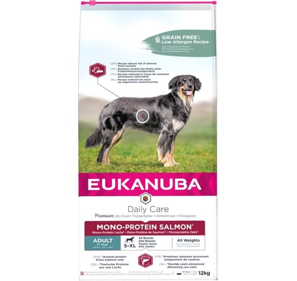 Daily Care hundetørfoder Mono-Protein laks 12kg, Eukanuba