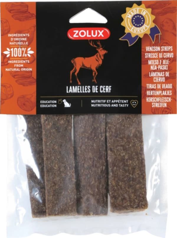 ZOLUX Hjortestrimler - Hundegodbid - 100g