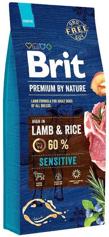 BRIT Premium by Nature Sensitive Lam med ris - tørt hundefoder - 15 kg