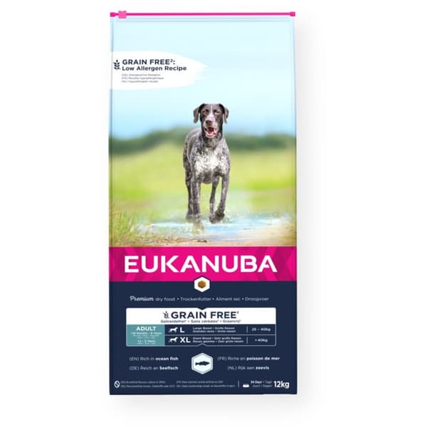 EUKANUBA Grain Free Razas Grandes - pienso para perros - 12 kg