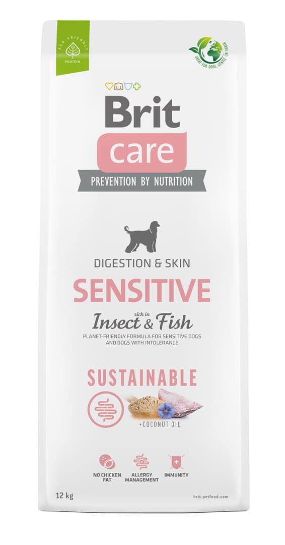 BRIT Care Dog Sustainable Sensitive Insect & Fish - torrfoder för hundar - 12 kg