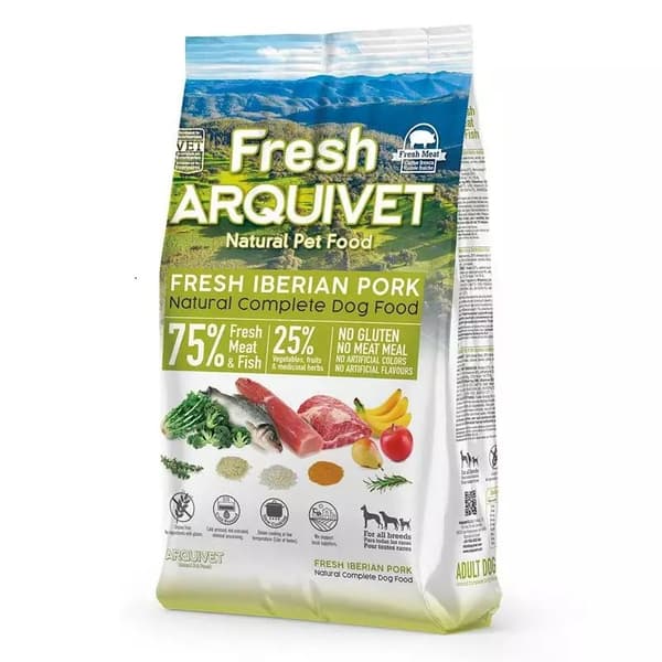 ARQUIVET Frisk iberisk svinekød og fisk - semi-fugtigt hundefoder - 2,5 kg