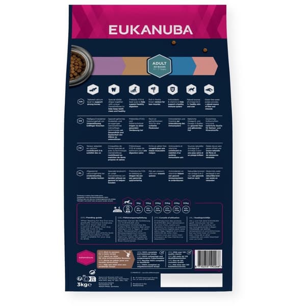 EUKANUBA Spannmålsfri Vuxen Alla raser Viltkött - torrfoder för hundar - 3 kg