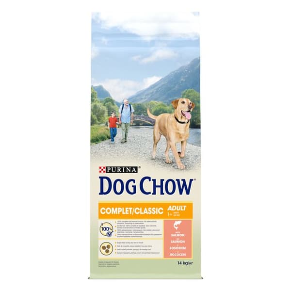 HUNDCHOW Komplett/Klassisk med lax - 14kg - Torrfoder för vuxna hundar