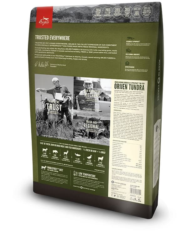 Orijen Tundra 6 kg voksen ged, orne, and
