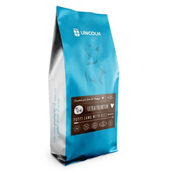 LINCOLN - Lamm med ris - Valp Lamm - Torrt hundfoder - 12kg