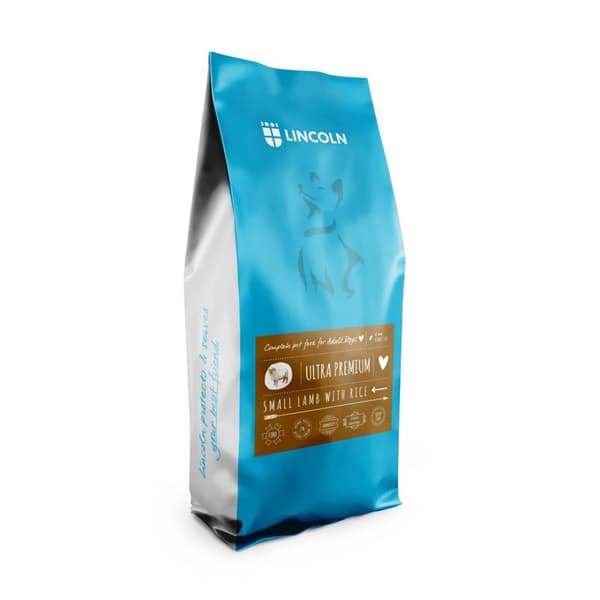 LINCOLN - Lam med ris - Adult Small - Tørt hundefoder - 12kg