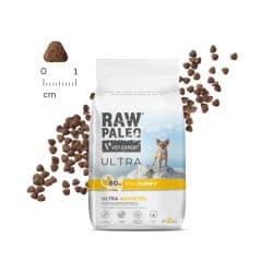 RAW PALEO Ultra Mini Puppy Turkey - kuivaruoka pennuille - 8 kg