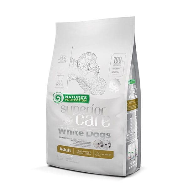 NATURE'S PROTECTION Superior Care White Dogs Grain Free Adult Small Lam - kuiva koiranruoka - 1,5 kg