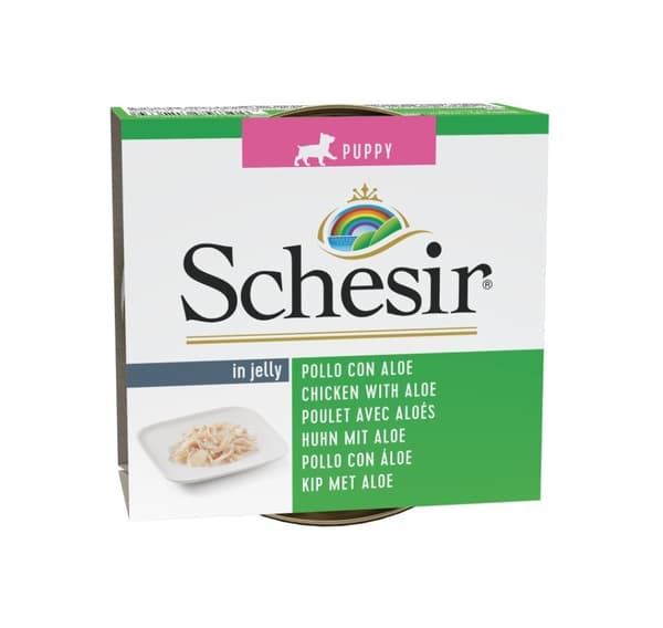 Kyllingefilet + aloe i gelé 150g til hvalpe, Schesir
