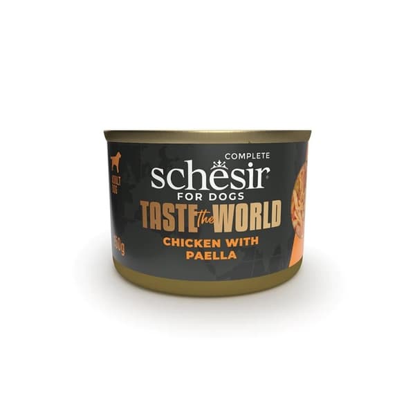 Taste The World kylling med paella i bouillon 150g vådfoder til hunde, Schesir
