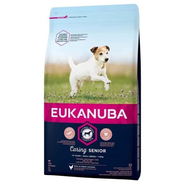 Vårdande SENIOR Små Kyckling Torrt Hundfoder - Eukanuba - 3Kg