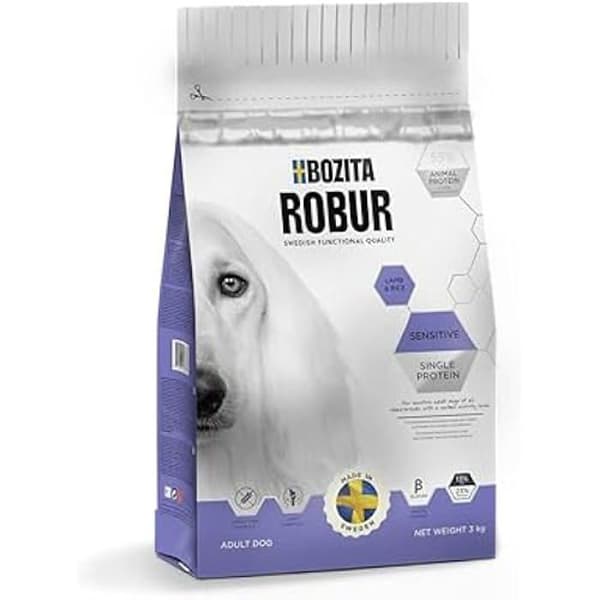 Hundfoder - BOZITA - Single Protein Lamm - 3 kg - Idealisk för diet - 100% Sverige