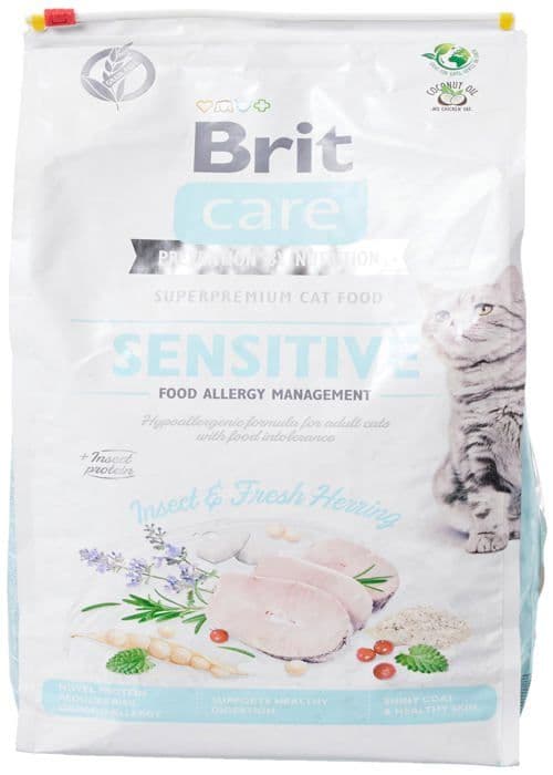 Krokett - torrfoder Brit - 100-171964 - Skötsel kattinsekter och sillar utan spannmål 7 kg