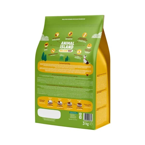 ANIMAL ISLAND Strålende oksekød - tørt hundefoder - 3 kg