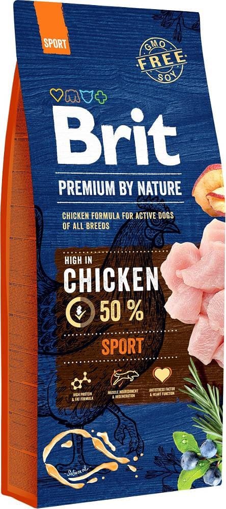 BRIT Premium by Nature Sport Kylling - tørt hundefoder - 15 kg