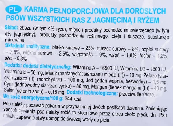 Dolina Noteci Rafi med lamm - Torrfoder för hundar 10 kg