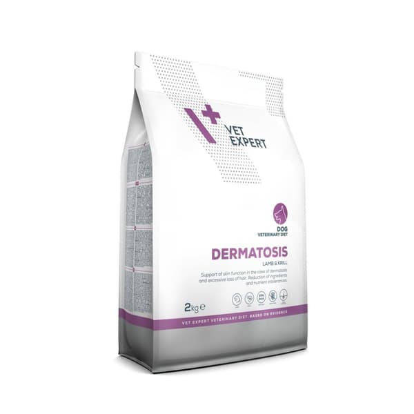 VETEXPERT Veterinärdiet Dermatos Hund Lamm & Krill - torr hundmat - 2 kg
