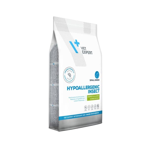 VET EKSPERT Veterinær diæt Hypoallergen Insekt Lille Race - tør hundefoder - 8 kg
