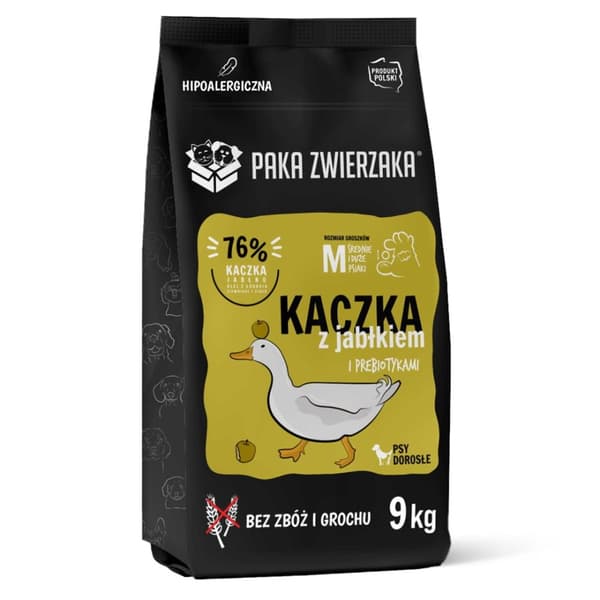 PAKA ZWIERZAKA Ankka ja omena M - kuiva koiranruoka - 9kg